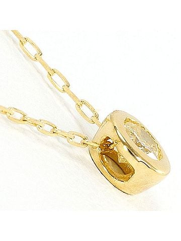 Unbranded 18K (18-karat) Yellow Gold Necklace with 0.09ct Diamond, Total Weight 0.9g, 45cm Length, Jewelry (view 2)
