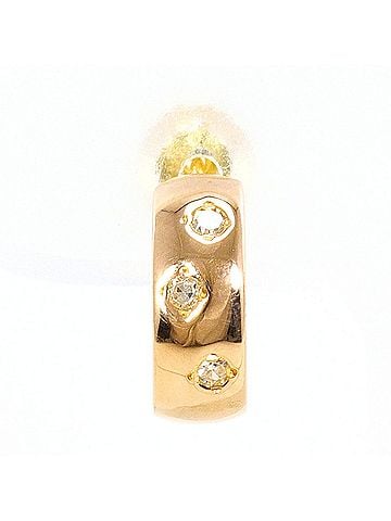 Unbranded 18K (18-karat) Yellow Gold Earring (Single Earring) with Diamond (No Carat Markings), Total Weight 0.8g, Jewelry (view 1)