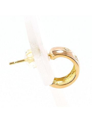 Unbranded 18K (18-karat) Yellow Gold Earring (Single Earring) with Diamond (No Carat Markings), Total Weight 0.8g, Jewelry (view 2)