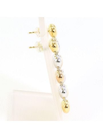 Unbranded 18K (18-karat) Yellow Gold Earrings, Total Weight 2.5g, Jewelry (view 2)