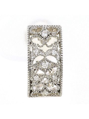 Unbranded 18K (18-karat white gold) single earring with 0.06ct diamond, total weight 2.8g. Jewelry. (view 1)