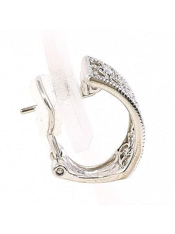 Unbranded 18K (18-karat white gold) single earring with 0.06ct diamond, total weight 2.8g. Jewelry. (view 2)