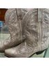 Laredo 100% Leather Silver Blue Boots Size 6 1/2 - photo 9