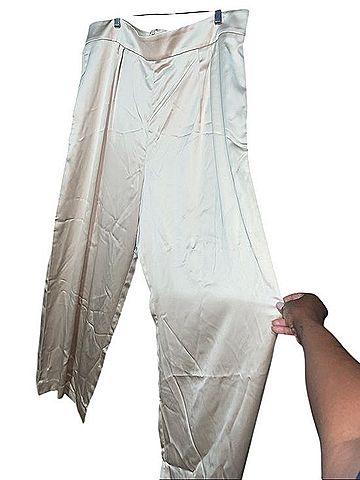 Banana Republic High-Rise Satin Gold Wide-Leg Pants Casual Pants (view 1)