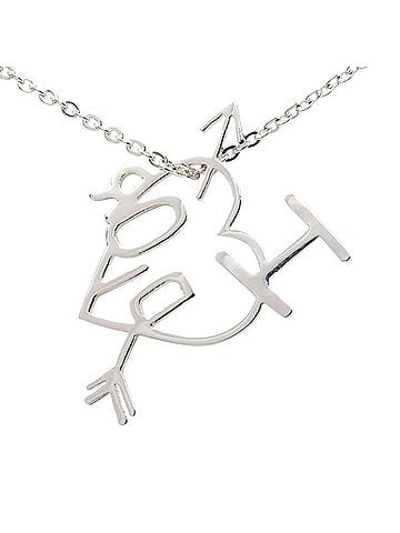 Christian Dior Christian Dior Dior I LOVE DIOR Heart Arrow Necklace Silver Metal Women's (view 2)