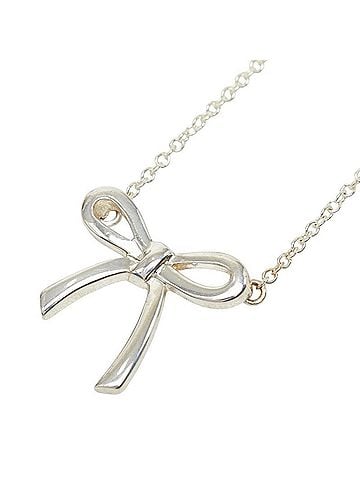Tiffany & Co. Tiffany & Co. Bow Ribbon Necklace, SV925 Silver, Women's. (view 1)