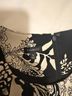 Talbots 98% Cotton 2% Spandex 100% Polyester Floral Black White Cocktail Dress Size 10 - photo 3