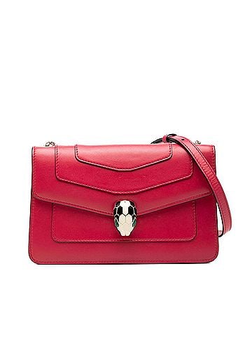 Bvlgari Bulgari Serpenti Forever Chain Shoulder Bag, Red Leather, Women's BVLGARI (view 1)