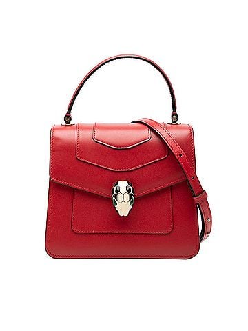 Bvlgari BVLGARI Serpenti Forever Handbag Chain Shoulder Bag 2-Way Red Leather Women's (view 1)