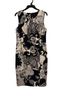 Talbots 98% Cotton 2% Spandex 100% Polyester Floral Black White Cocktail Dress Size 10 - photo 1