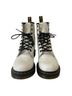 Dr. Martens 100% Leather Solid White Black Boots Size 7 - photo 3