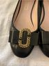Marc Jacobs 100% Leather Black Gold Flats Size 9 - photo 4