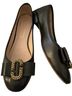 Marc Jacobs 100% Leather Black Gold Flats Size 9 - photo 2
