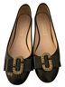 Marc Jacobs 100% Leather Black Gold Flats Size 9 - photo 1