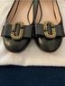 Marc Jacobs 100% Leather Black Gold Flats Size 9 - photo 5