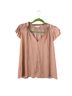 Ulla Johnson 100% Polyester Solid Pink Short Sleeve Blouse Size 2 - photo 1