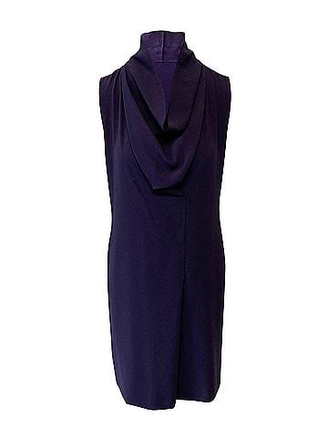 Joseph Joseph Cowl Neck Crepe Dress in Purple Acetate (view 1)