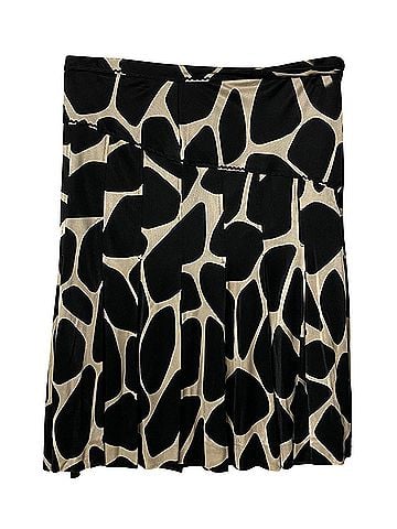 Moschino Moschino Cheap and Chic Pleated Skirt in Animal Print Rayon (view 1)