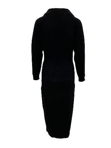 Nanushka Nanushka Long Dress in Black Wool (view 2)
