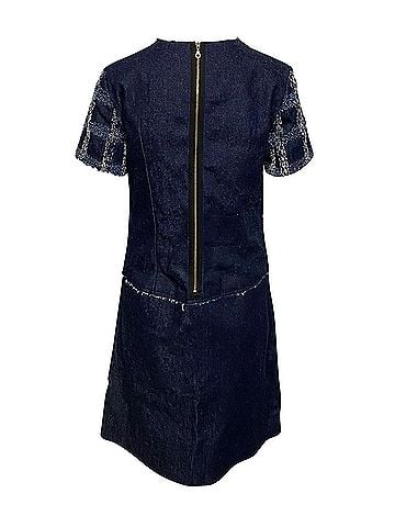 Erdem Erdem Octavia Denim Dress in Blue Cotton (view 2)