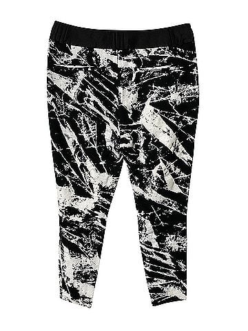 Helmut Lang Helmut Lang Marble Jogger Pants in Black and White Rayon (view 1)