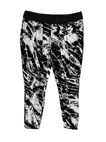 Helmut Lang Helmut Lang Marble Jogger Pants in Black and White Rayon (view 2)