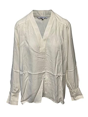 Helmut Lang Helmut Lang Jacquard Blouse in White Viscose (view 1)