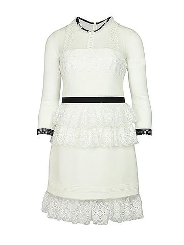 Three Floor Three Floor Duchess Dress in White Polyester (view 1)