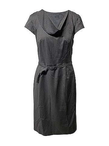 Joseph Joseph Pinstripe Dress in Grey Wool (view 1)
