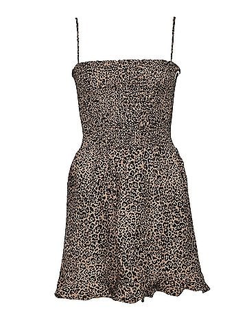 Reformation Reformation Rouen Mini Dress in Animal Print (view 1)