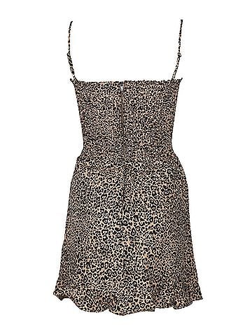 Reformation Reformation Rouen Mini Dress in Animal Print (view 2)