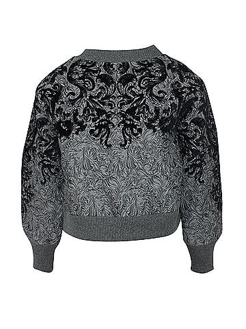 Dolce & Gabbana Dolce & Gabbana Embroidered Crew Neck Sweatshirt in Grey Polyester (view 2)