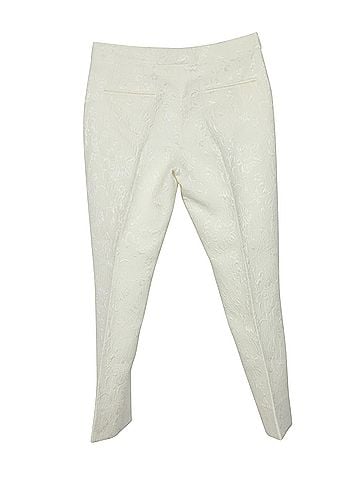 Dolce & Gabbana Dolce & Gabbana Floral Jacquard Trousers in Ivory Cotton (view 2)