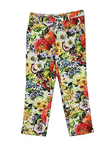 Dolce & Gabbana Dolce & Gabbana Floral Slim Fit Trousers in Multicolor Cotton (view 1)