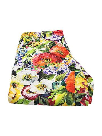 Dolce & Gabbana Dolce & Gabbana Floral Slim Fit Trousers in Multicolor Cotton (view 2)