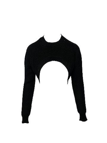 Givenchy Givenchy Cropped Sweater in Black Cotton (view 1)