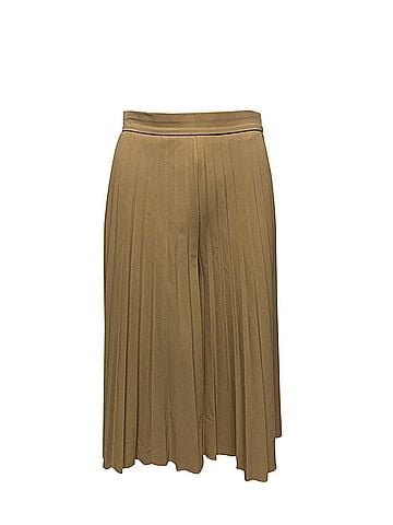 Givenchy Givenchy Pleated Palazzo Pants in Beige Polyester (view 1)