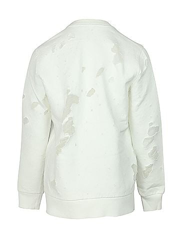 Givenchy Givenchy Distressed Sweatshirt in White Cotton (view 2)