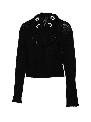 Joseph Joseph Lace-Up Sweater in Black Cashmere (view 1)