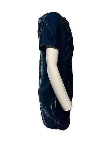 Moschino Moschino Tie Knot Velvet Mini Dress in Blue Rayon (view 2)
