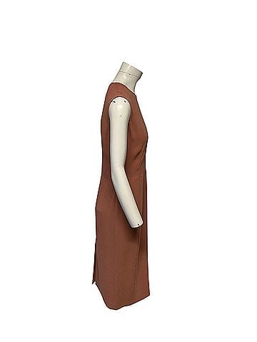 Joseph Joseph Bea Sleeveless Shift Dress in Beige Acetate (view 2)