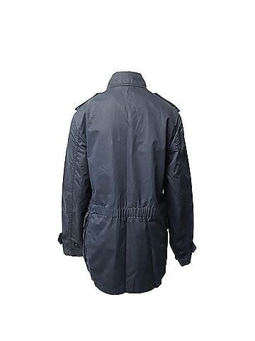 Burberry Burberry Single-Breasted Jacket in Navy Blue Cotton (view 2)