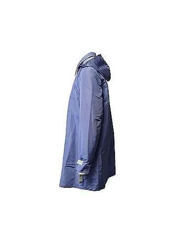 MARNI Marni Hooded Overcoat in Blue Polyester (view 2)