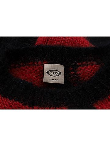 Tod's Tod's Checkered Jumper in Red Mohair (view 2)