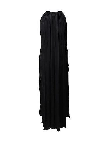 Lanvin Lanvin Flower Applique Evening Dress in Black Silk (view 2)