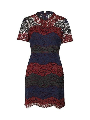 Sandro Sandro Paris Rodney Lace Dress in Multicolor Polyamide (view 1)