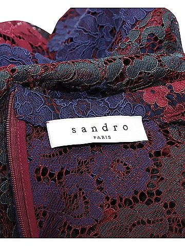 Sandro Sandro Paris Rodney Lace Dress in Multicolor Polyamide (view 2)