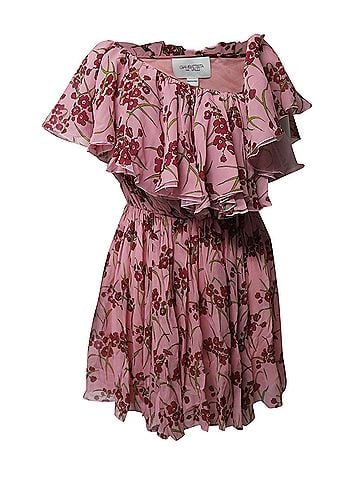 Giambattista Valli Giambattista Valli One Shoulder Mini Dress in Floral Print Silk (view 2)