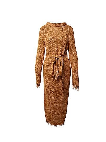 Nanushka Nanushka Kaize Knit Dress in Orange Polyester (view 1)