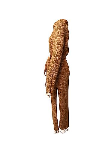Nanushka Nanushka Kaize Knit Dress in Orange Polyester (view 2)